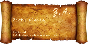 Zichy Alexia névjegykártya